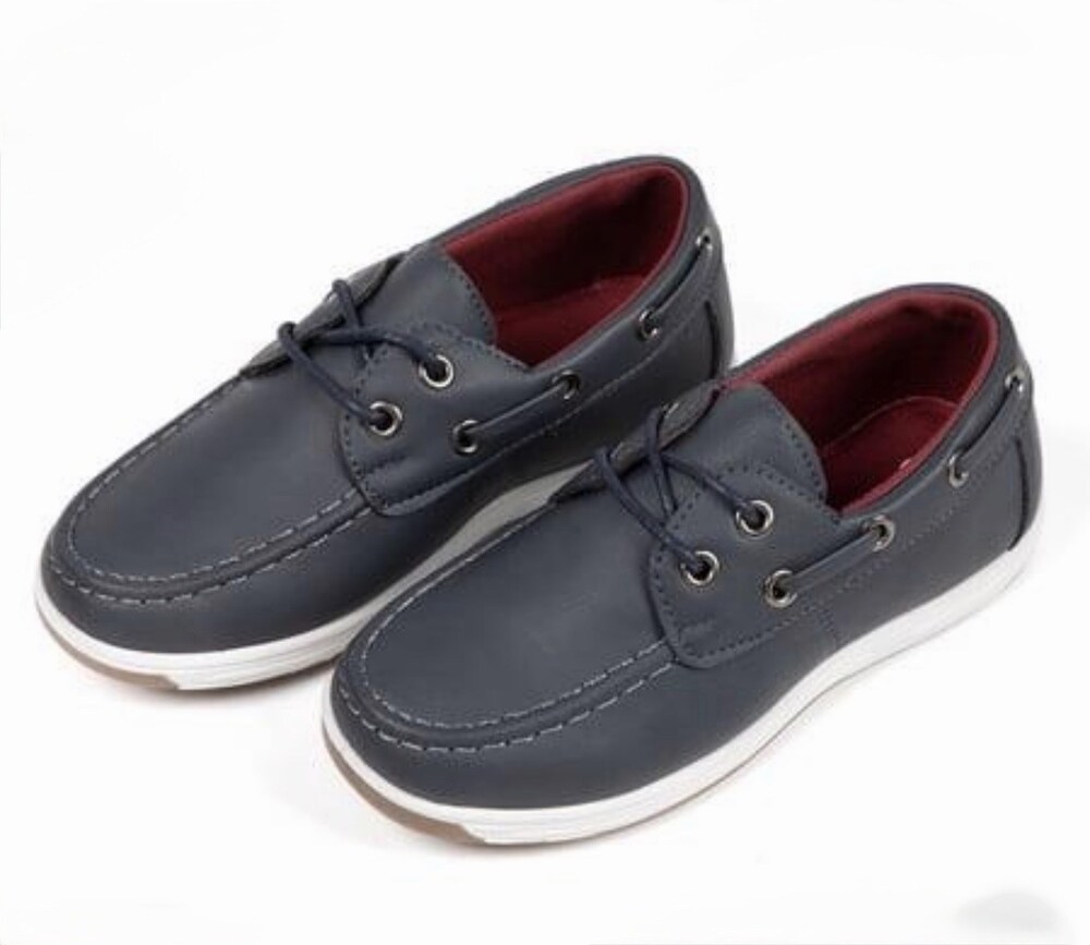 Boys Loafers Navy Size 5 School Dress Boat Shoes